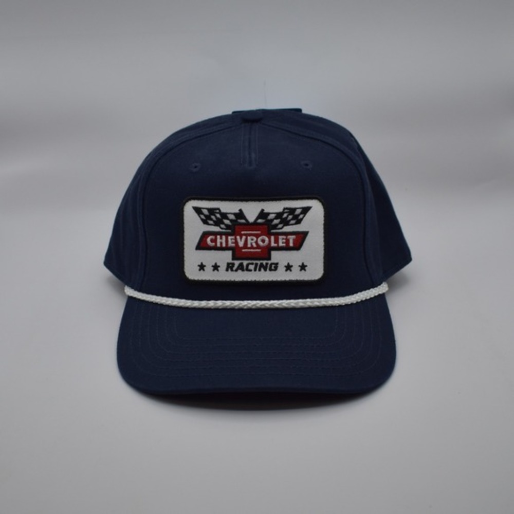 Chevrolet Racing Patch Official GM Rope Snapback Baseball Cap Hat Navy OSFM‎ NEW